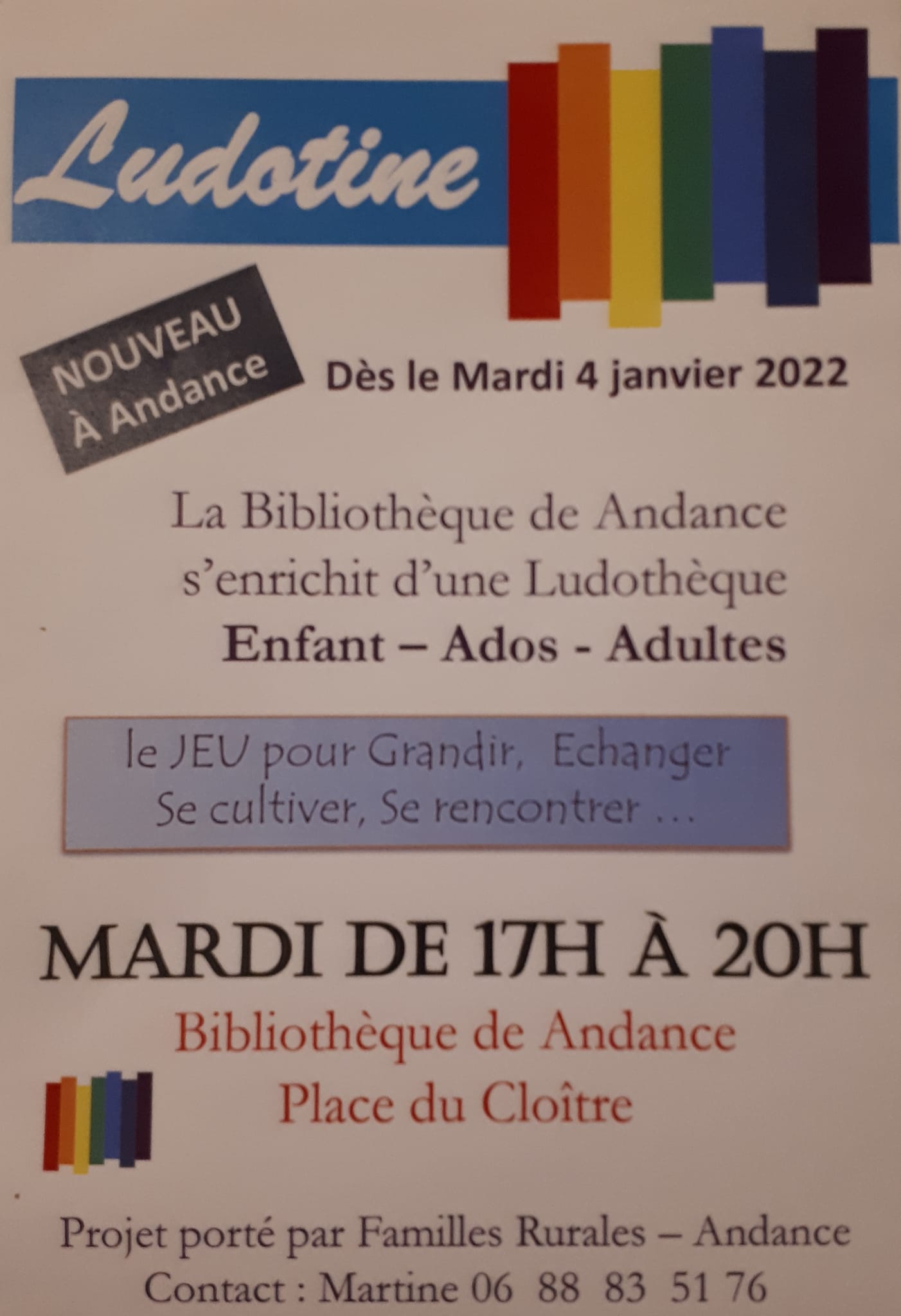 Jeux de société à la ludothèque Ludotine d'Andance